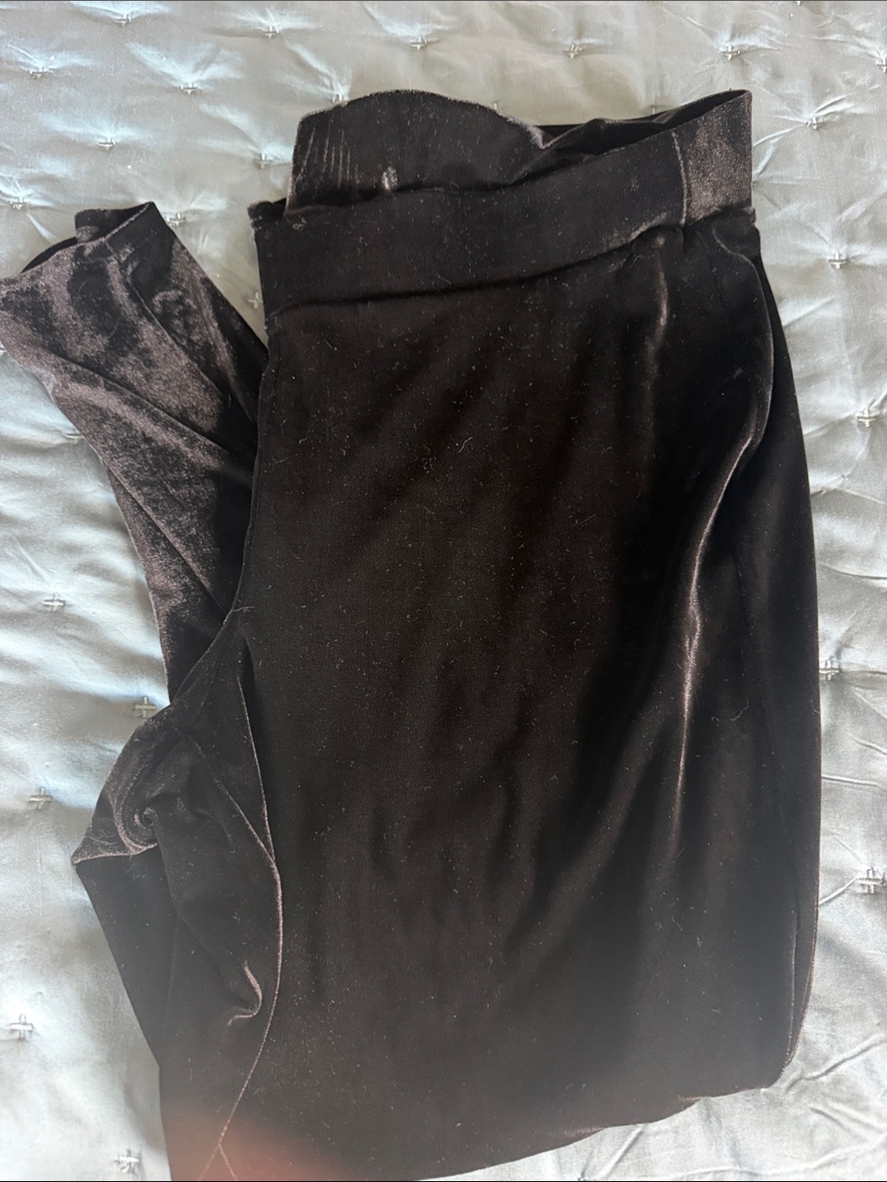 Lane Bryant Black Velvet Leggings